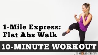 1 Mile Express Abs Walk  Low Impact Cardio Core Workout You Can Do At Home In a Small Space [upl. by Eiduj282]