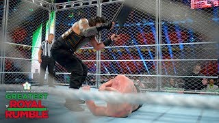 Roman Reigns belts Brock Lesnar with multiple steel chair strikes Greatest Royal Rumble [upl. by Ailyn]