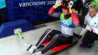 Felix Loch GER Wins Mens Luge Gold  Vancouver 2010 Winter Olympics [upl. by Fredela]