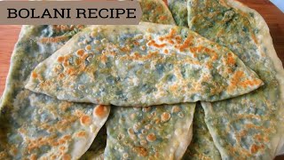 Bolani Recipe Afghanistan Cuisine بولانی غذای مشهور افغانستان [upl. by Inverson143]