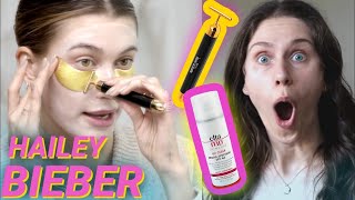 Esthetician Reacts to Hailey Biebers Skincare Routine [upl. by Ynafit241]