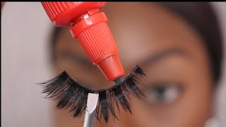 Easy Eyelash Tutorial  How To Apply Strip Lashes [upl. by Watson]