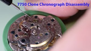 ETA 7750 Clone Chronograph Disassembly [upl. by Aneger]