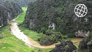 Trang An amp Tam Coc Karst Scenery of Ninh Binh Vietnam Amazing Places 4K [upl. by Relyt63]