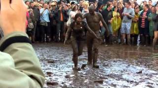 Mud Sliding at T in the Park 2011 [upl. by Lyrrehs]