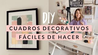 DIY 3 CUADROS DECORATIVOS FACILES DE HACER [upl. by Keyek711]