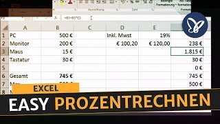 Excel Tutorial Prozentrechnen in Excel [upl. by Ardra]