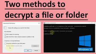 How to decrypt a file in Windows 10 [upl. by Nitz889]