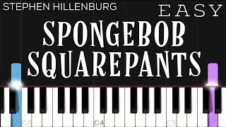 Spongebob Theme Song  EASY Piano Tutorial [upl. by Orford668]