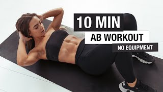 10 MIN AB WORKOUT No Equipment [upl. by Esilegna389]