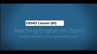 DEMO lesson Teaching English online using Zoom [upl. by Imelida]