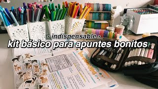 KIT BÁSICO para hacer APUNTES BONITOS 💫 [upl. by Mencher827]