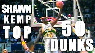 Shawn Kemp Top 50 BEST Dunks In The NBA [upl. by Sheng]