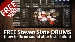 FREE Steven Slate Drums 5 how to fix no sound after installation read description SSD5 [upl. by Eecats]