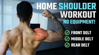 How To Grow Bigger Shoulders At Home NO WEIGHTS WORKOUT [upl. by Corrie]