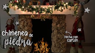 🎄 CHIMENEA de CARTÓN para NAVIDAD simulando PIEDRA Decoraciones Navideñas Christmas Decorations [upl. by Allenaj766]