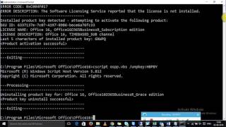 office 365 product key reactivate issue clear old key and enter new using cmd [upl. by Anayhd]