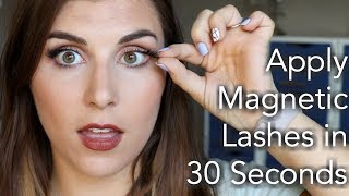 How to Apply Magnetic Eyelashes WITHOUT Eyeliner  Bailey B [upl. by Buehrer]