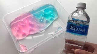 WATER SLIME💧Testing NO GLUE no borax slime recipes [upl. by Ibocaj]