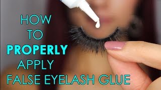 How to PROPERLY Apply False Eyelash Glue ALL ABOUT ADHESIVES Part 1 of 3 [upl. by Sabanrab]