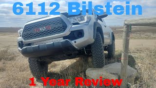 6112 Bilstein Coilover 1 Year Review  3rd Gen 2017 Toyota Tacoma TRDOffroad [upl. by Skelton562]