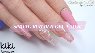 How To Apply Builder Gel In A Bottle With Tips  Salon Friendly Spring Gel Nails 🌸 [upl. by Peggi483]