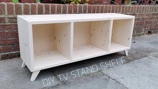 DIY TV Stand Shelf  from 2x8 lumber [upl. by Nyrac238]