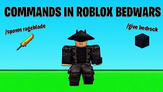 How to Use COMMANDS in Roblox Bedwars [upl. by Akinaj839]