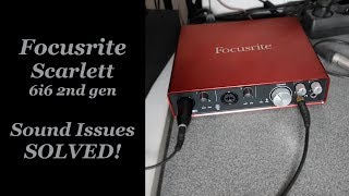 Focusrite Scarlett  Sound Issues SOLVED [upl. by Ettari103]