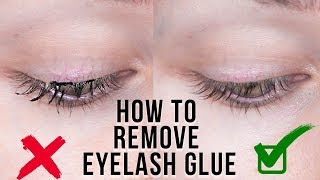 Beauty Hack REMOVE EYELASH GLUE  HUGE GIVEAWAY  KristenLeanneStyle [upl. by Auqinet]