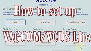 How to set up VAGCOM  VCDS Lite [upl. by Paddie]