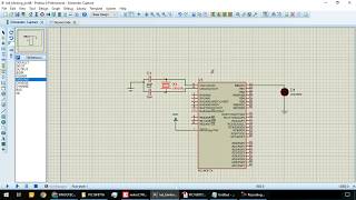 1 LED BLINKING USING PIC16F877A Coding  MikroC and Simulation  Proteus [upl. by Ajroj713]