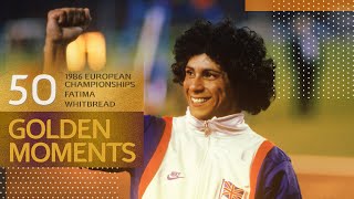 Fatima Whitbread sets a world record in the qualifiers  50 Golden Moments [upl. by Adlanor]