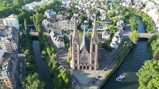 4K France Strasbourg Straßburg Église SaintPaul [upl. by Tania894]