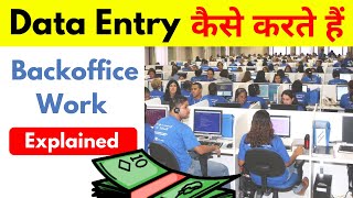 Data Entry Kaise Karte Hai  How To Do Data Entry Work  Back Office Work In Hindi [upl. by Ynatirb]