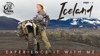 Offroad motorcycling through the heart of ICELAND  Part One  Ride With Locals The Girl On A Bike [upl. by Brogle]