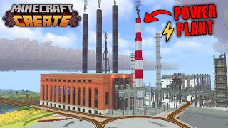 I Built a Working ELECTRICITY⚡Power Plant In Create Mod [upl. by Irtimed748]