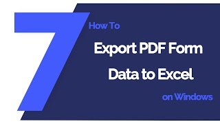 How to Export PDF Form Data to Excel on Windows  PDFelement 7 [upl. by Anita]