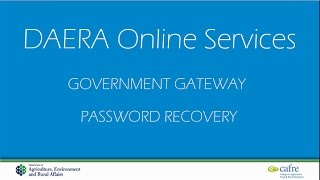 Government Gateway Password Recovery Process [upl. by Alema398]