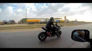 Kawasaki Ninja H2R highway runtop speed 300KM [upl. by Ahsieat125]