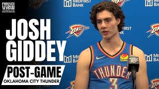 Josh Giddey Reacts to Becoming the Youngest Player in NBA History to Record a Triple Double [upl. by Ayel]