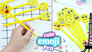 DIY CRAFTS PAPER PENCIL DECORATION  DIY Handmade Emoji Pencil topper  Easy Pencil Topper [upl. by Viccora]