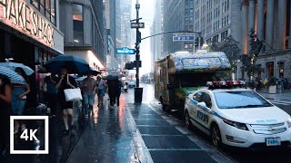 Walking in the Rain in Manhattan NYC Binaural City Sounds 4k Rain Ambience [upl. by Guillema491]