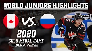 Canada vs Russia  2020 WJC Gold Medal Game  Extended Highlights [upl. by Ylelhsa357]