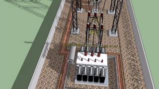 3D Animation of 3311KV Substation Outdoor Section [upl. by Ardnassac]