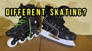 INLINE vs ICE SKATING  Differences Explained [upl. by Nylidnarb]