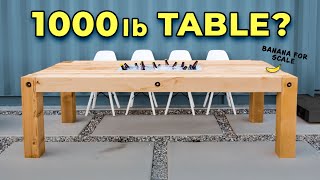 GIANT Outdoor Dining Table with Cooler  How to Woodworking [upl. by Leanahtan]