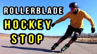 How I Learned the ICE HOCKEY STOP on Inline Skates [upl. by Imij]