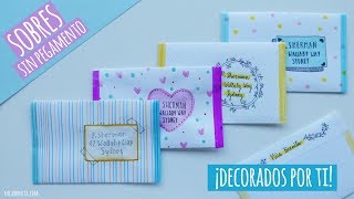 SOBRE DE PAPEL SIN PEGAMENTO ❤ IDEAS PARA DECORAR SOBRES PARA CARTAS [upl. by Nadroj538]