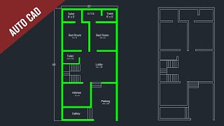 25 X 50 House Plan  Auto CAD  House Plan in AutoCAD  AutoCAD Civil Drawing [upl. by Anitnuahs977]